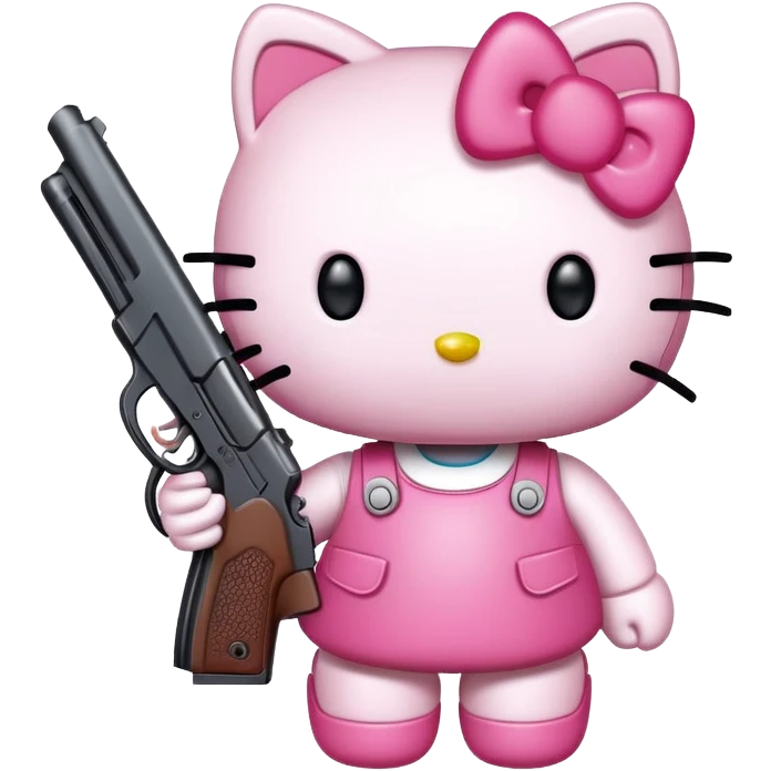 Hello kitty with a gun  emoji