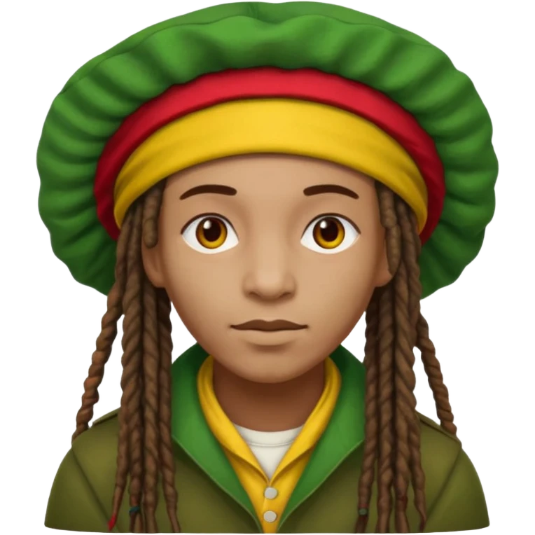 Jamaican dreads with a Jamaican bonnet no person just the hair emoji