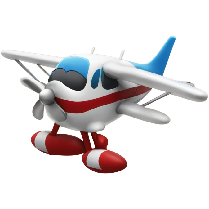 Mickey Mouse flying a plane emoji