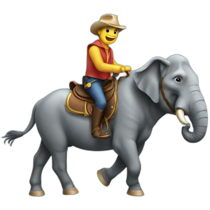 a horse riding an elephant emoji