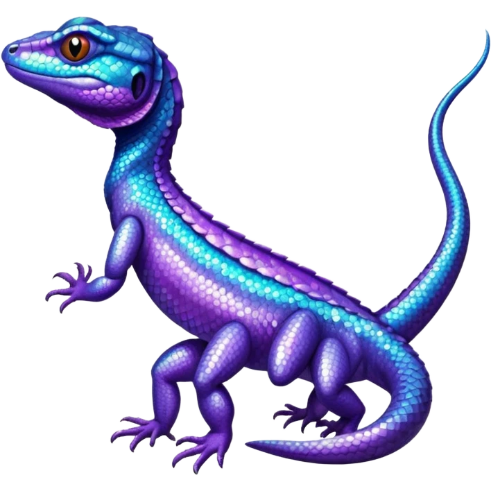 glitter purple lizard emoji