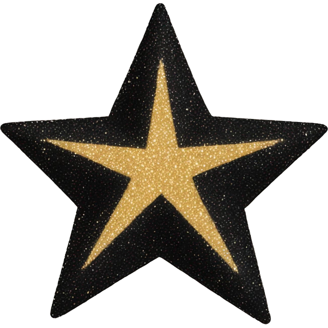Black glittery star emoji