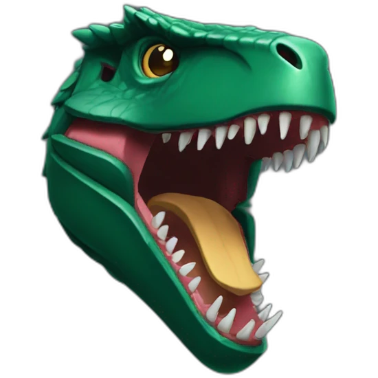 dark green vicious raptor head emoji