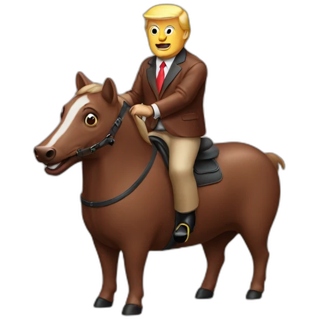 trump-riding-sausage emoji
