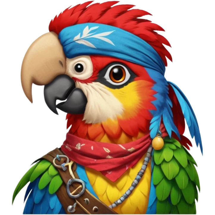pirate and parrot emoji