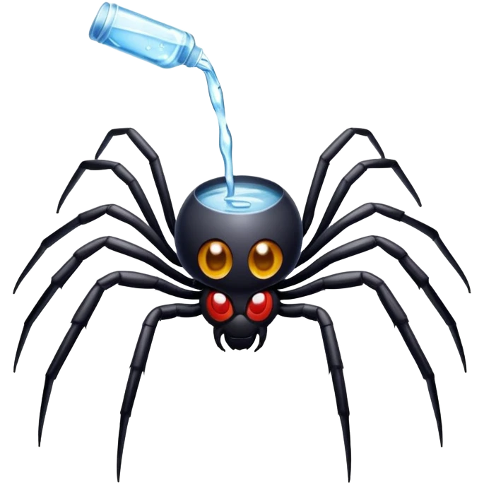 Spider drinking  emoji