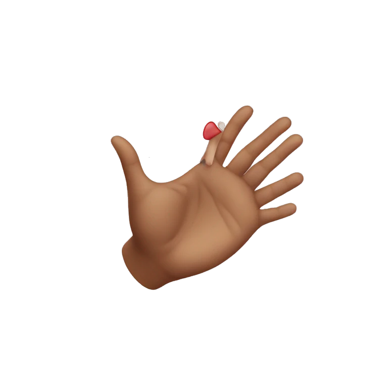 Hand making a heart emoji