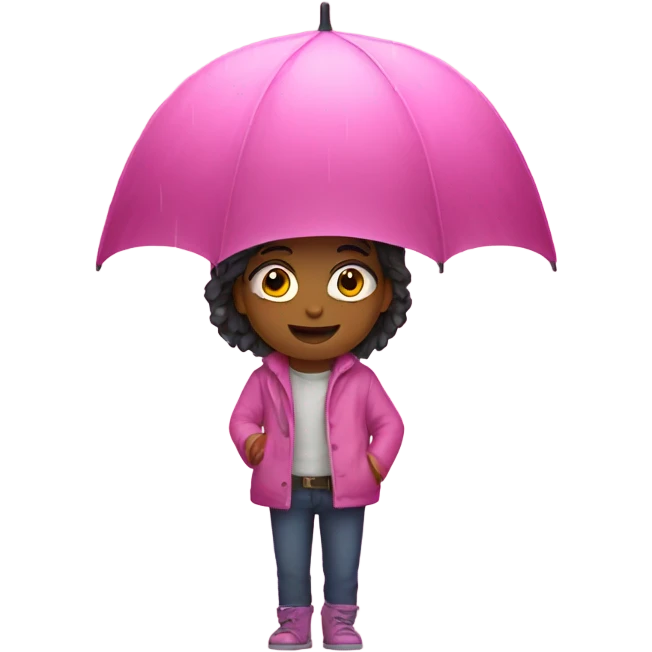 pink rain emoji