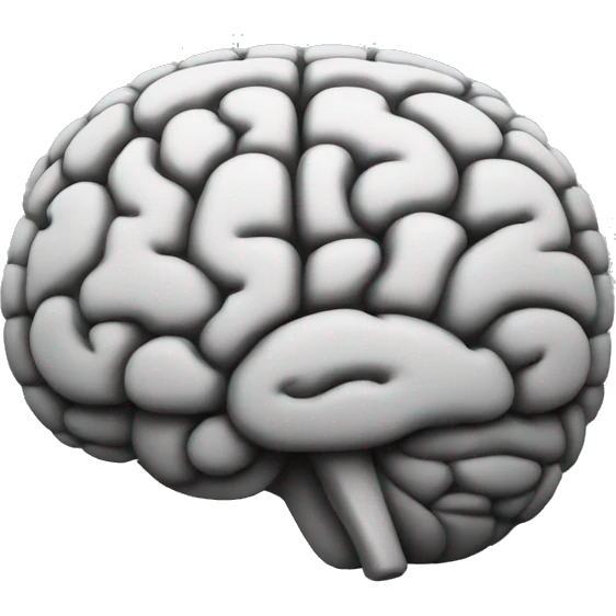 brain icon monochrome minimal emoji