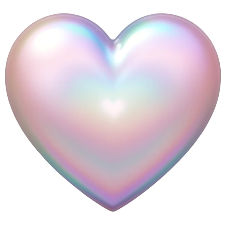 sakura heart with a pearl finish emoji