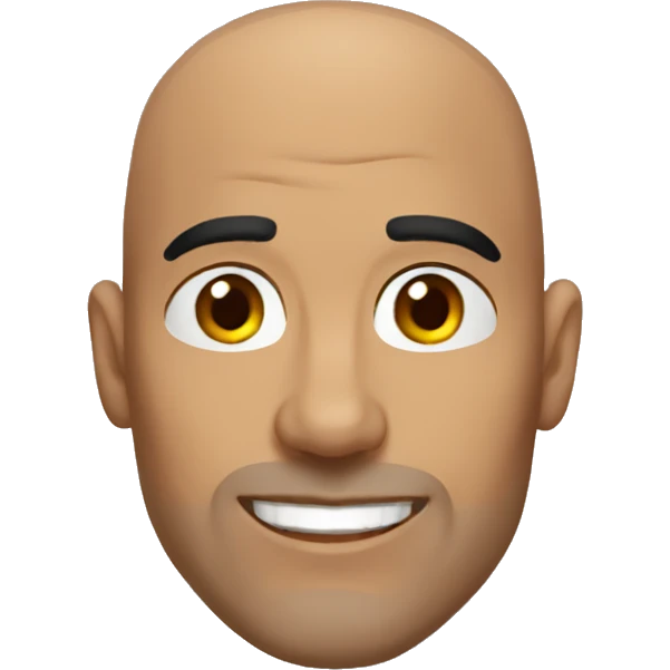 Hispanic bald superman emoji