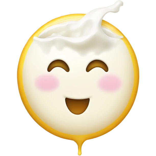 Smiley face with milk emoji