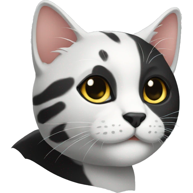 Gatita de color blanco y negro emoji