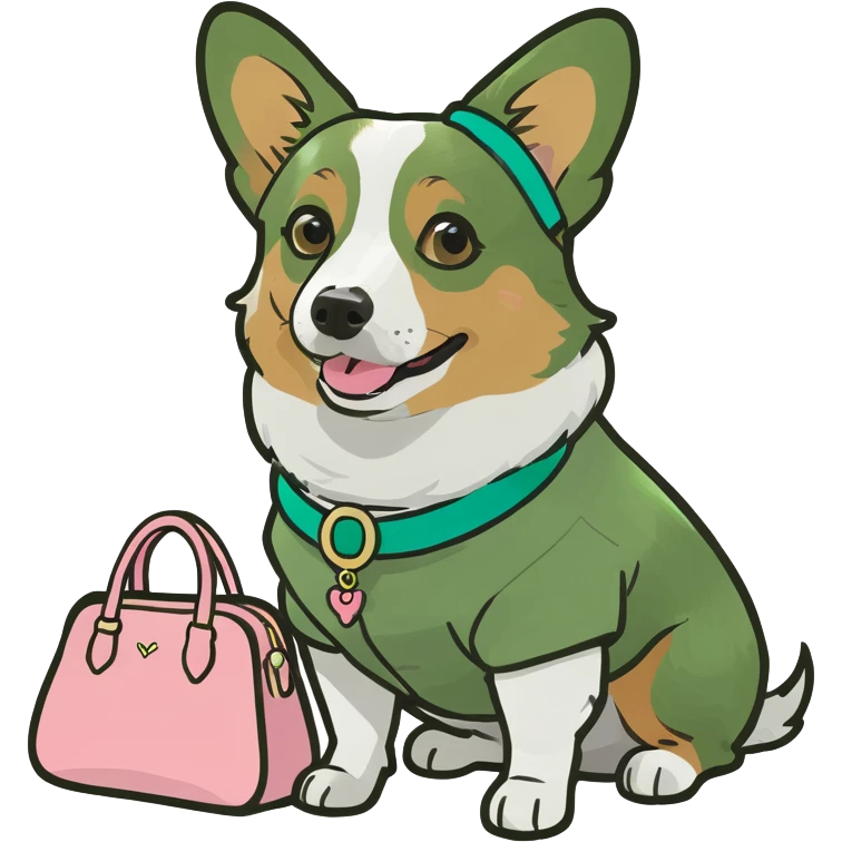 Corgi with feminine s emoji
