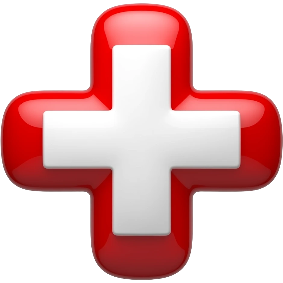 red pharmacy cross emoji