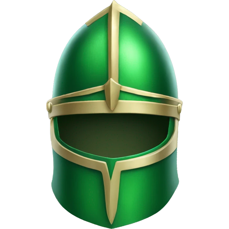 green knight helmet with visor emoji