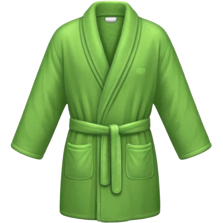 a green bath robe emoji