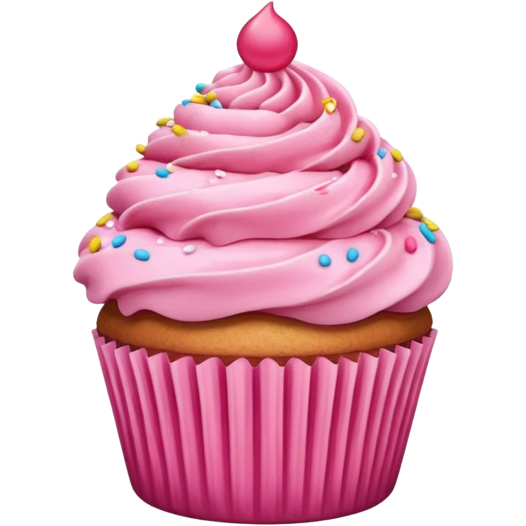 cupcake with pink icing emoji
