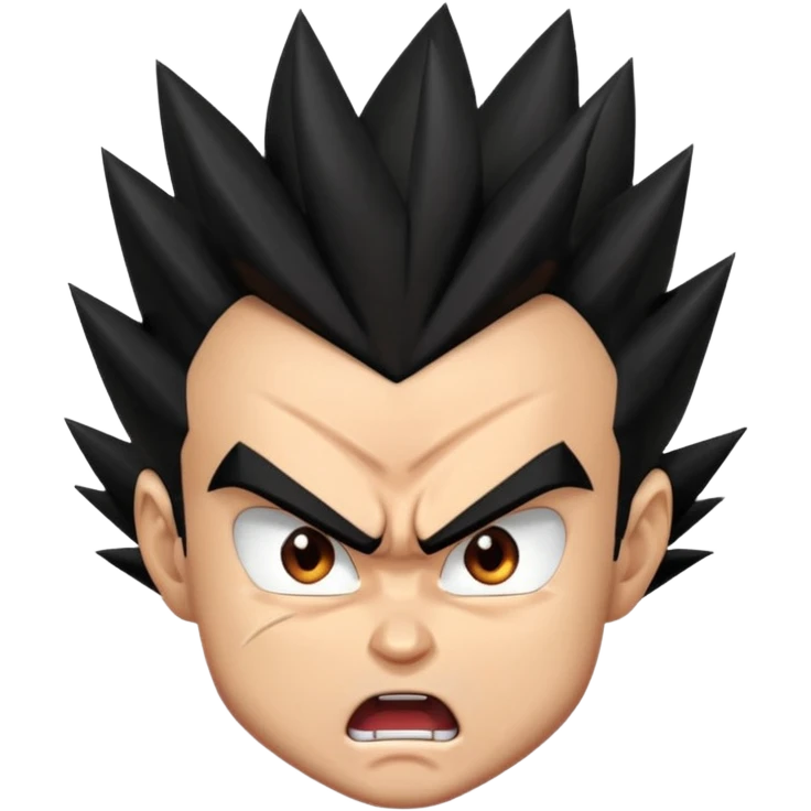 DBZ Vegeta angry face emoji