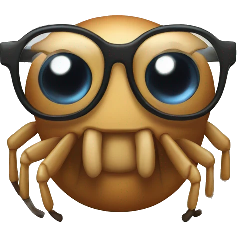 Spider with big glasses emoji
