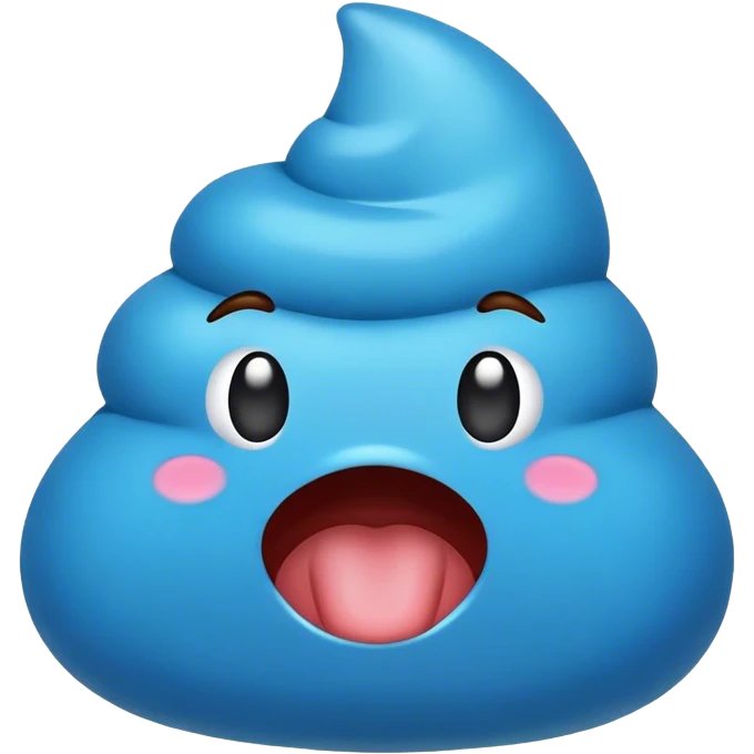 Blue poop  emoji