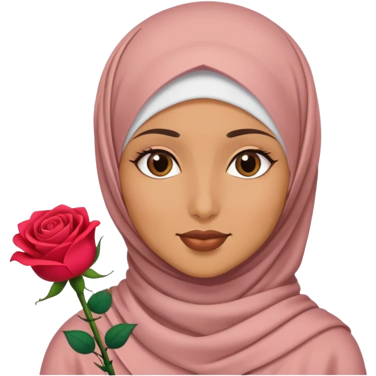 hijabi girl rose emoji