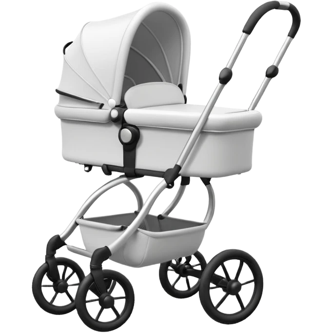 flat, not 3d baby stroller with no detail  emoji