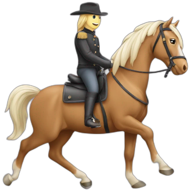 Cheval sur un autre cheval emoji