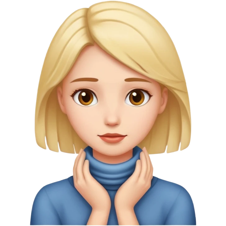 hands around  neck girl  emoji