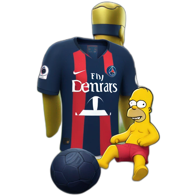 homer simpson et maillot du psg emoji