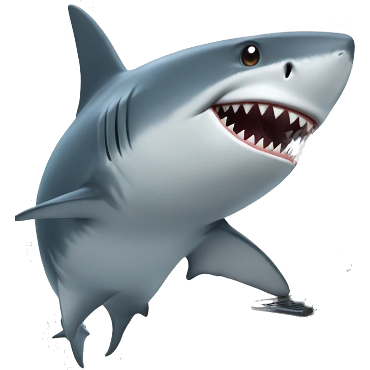 Shark playing video games emoji