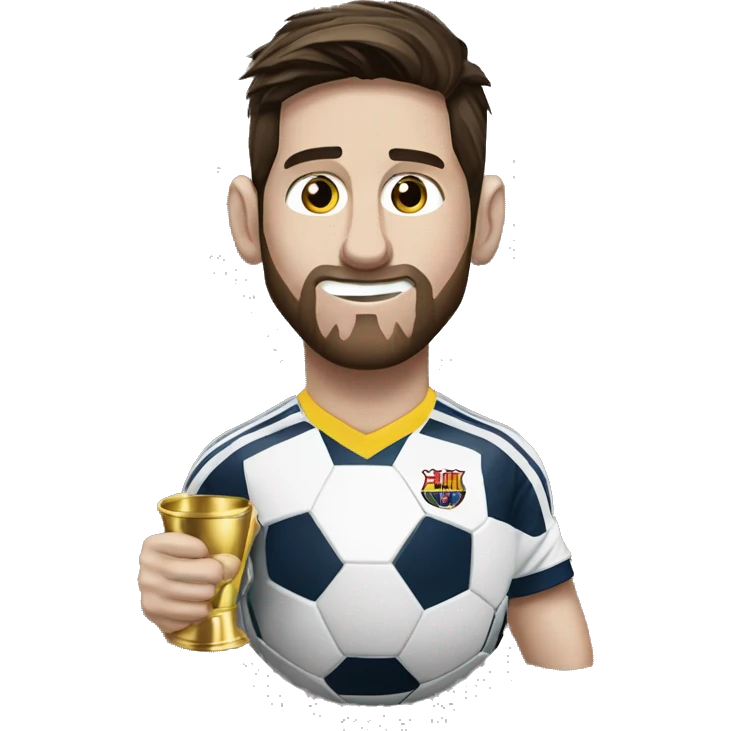 Messi campeón de dos copas america emoji