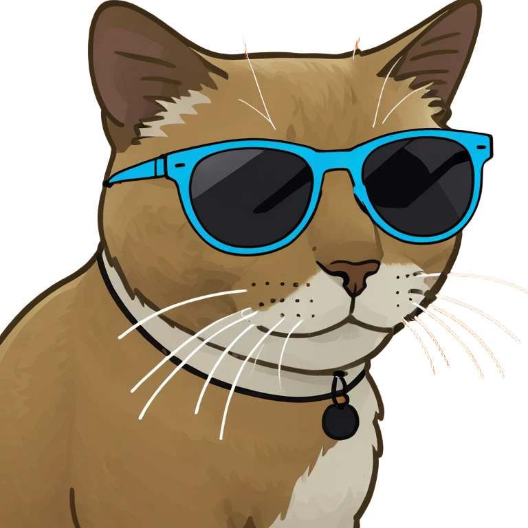 Cat with sunglasses emoji