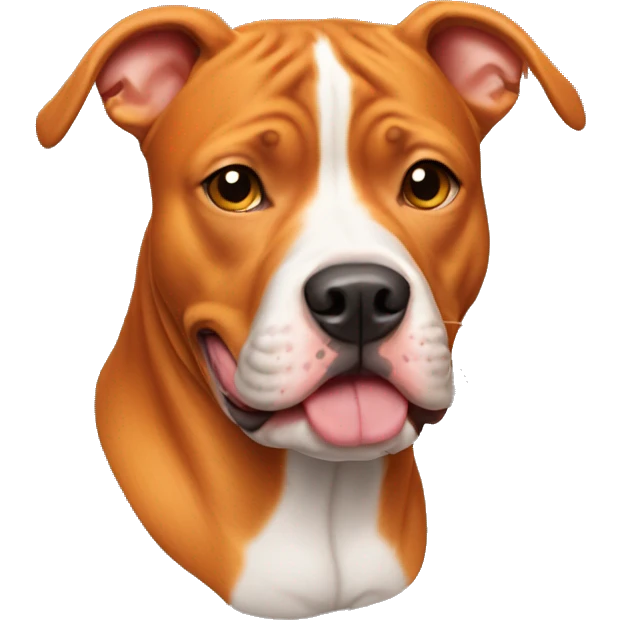 orange pitbull with cropped ears  emoji
