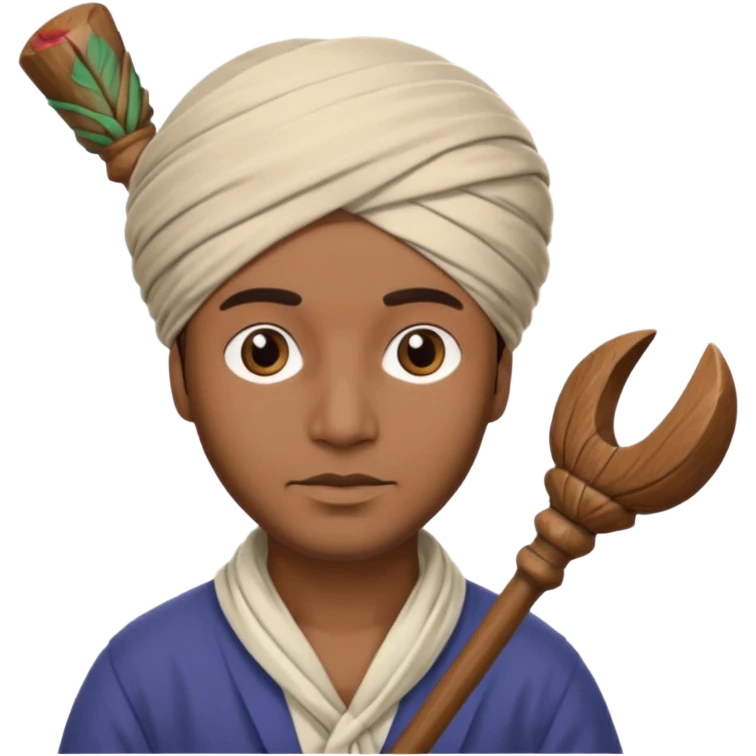 Man + turban + staff emoji