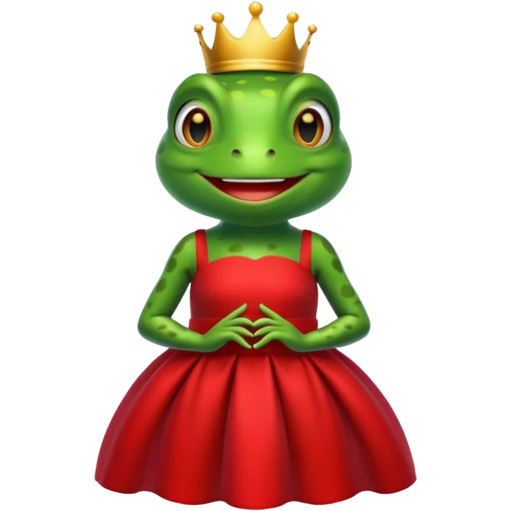 frog with red dress emoji