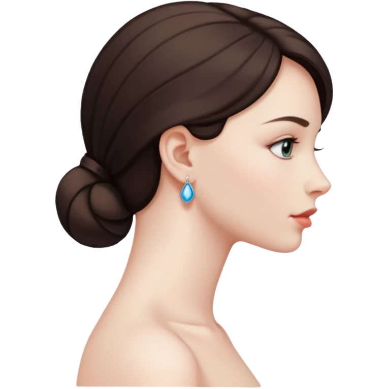 woman neck in profile emoji