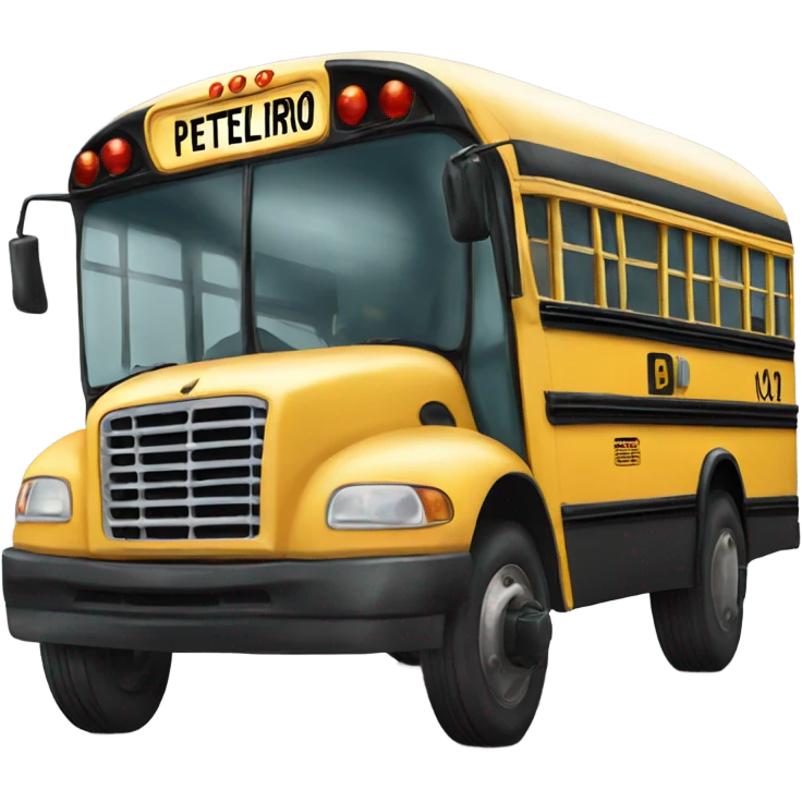 school bus named Peleteiro  emoji