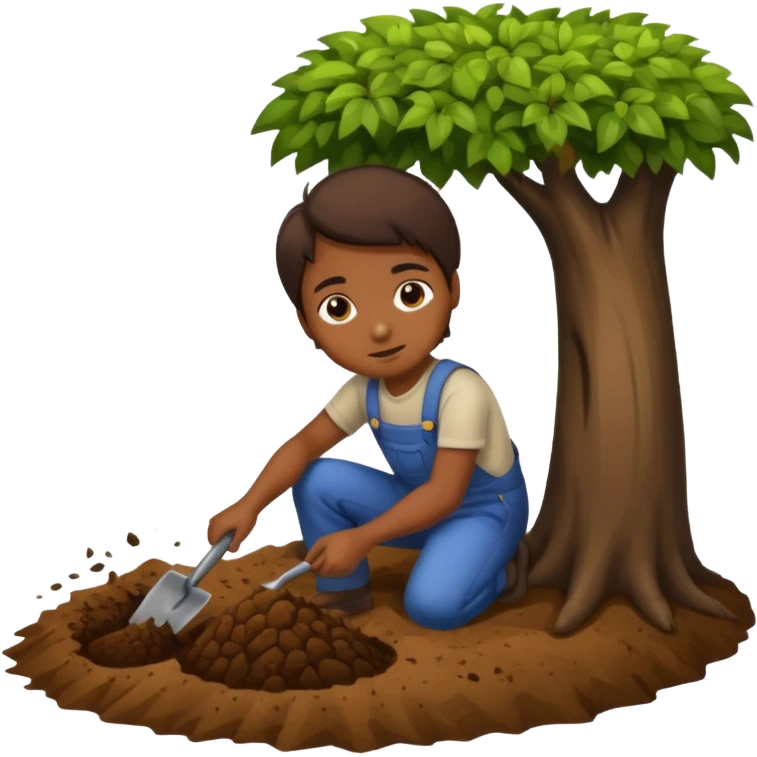 A dig mixed with a tree emoji