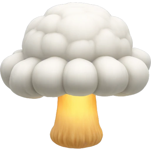 voxel mushroom cloud emoji