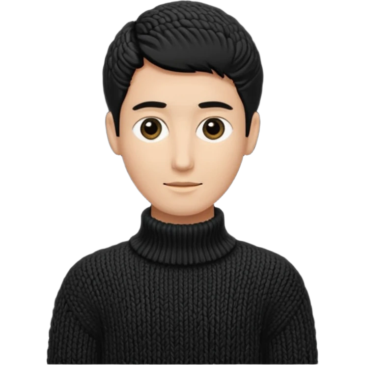long-necked black knitwear emoji