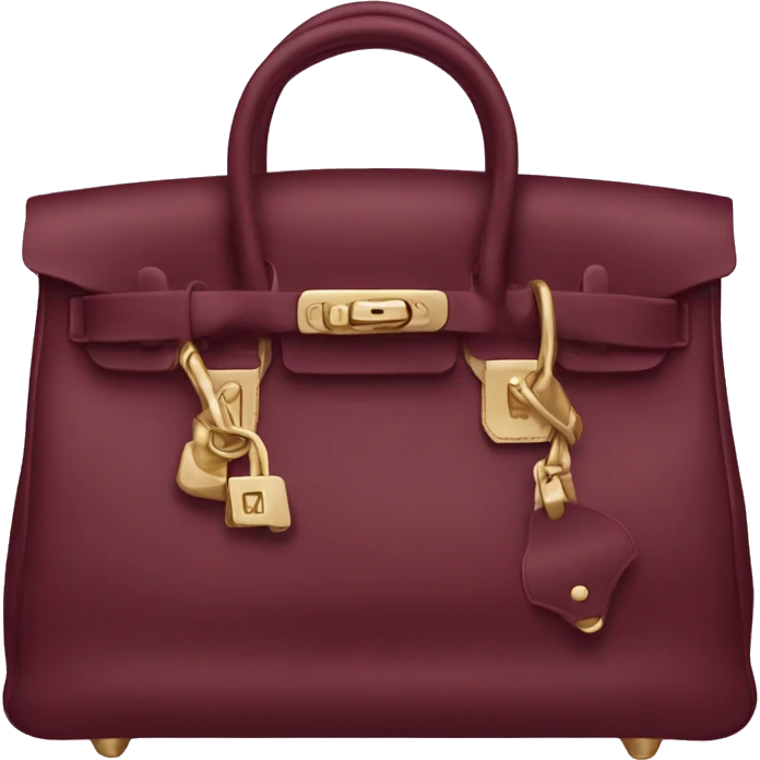 Birkin bag burgundy  emoji