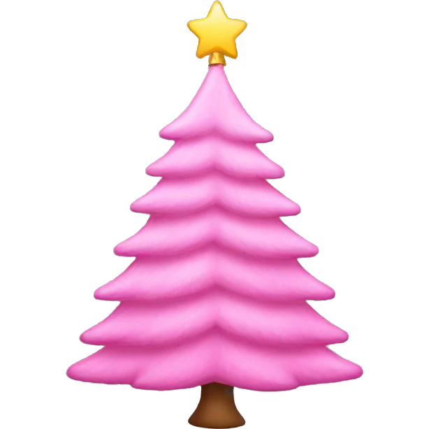 Pink Christmas tree  emoji