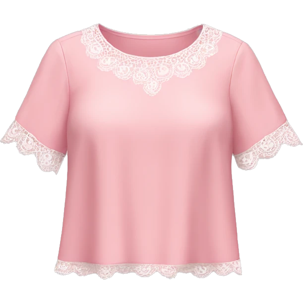  pink top with lace emoji