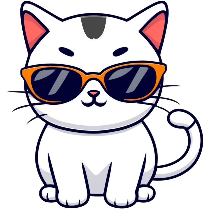 Cat with sunglasses emoji
