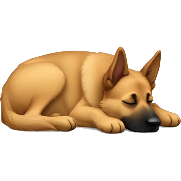 sleeping german sheperd emoji