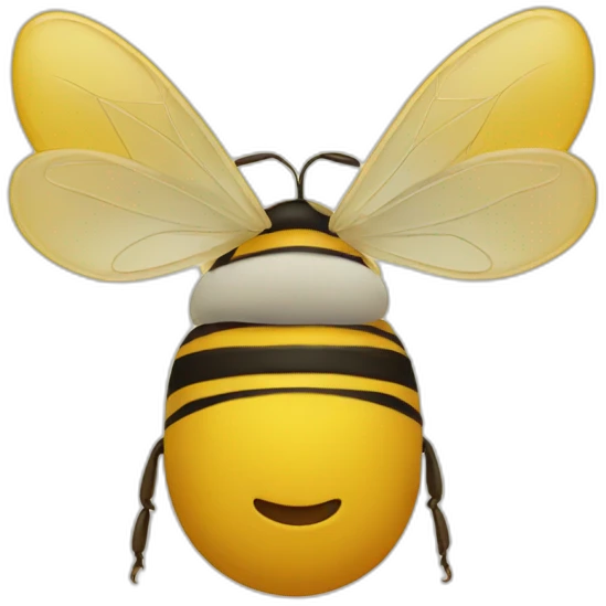 Bee shaped alphabets emoji