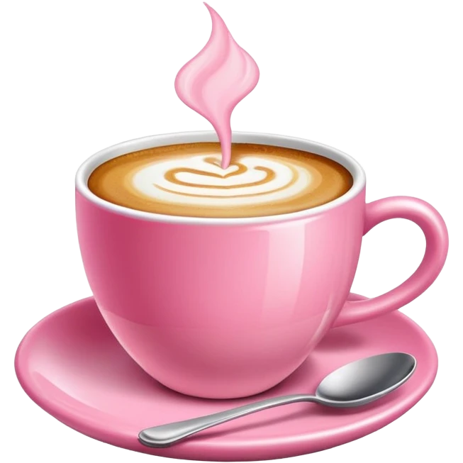 Café en color rosa emoji