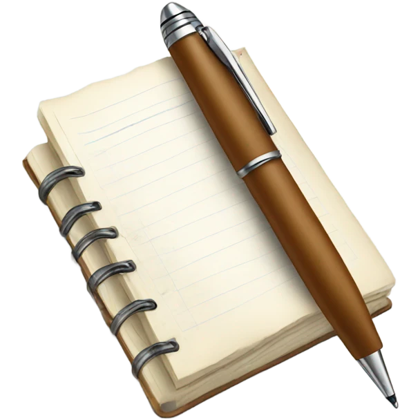pen with diary emoji