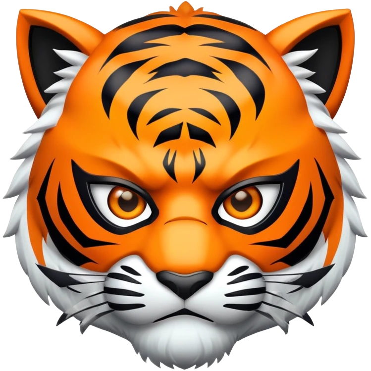 ninja tiger face with mask and shurikens for Twitch emote emoji